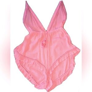 Shorts Jumper Romper Halter, Ruffled Hem, Summer
